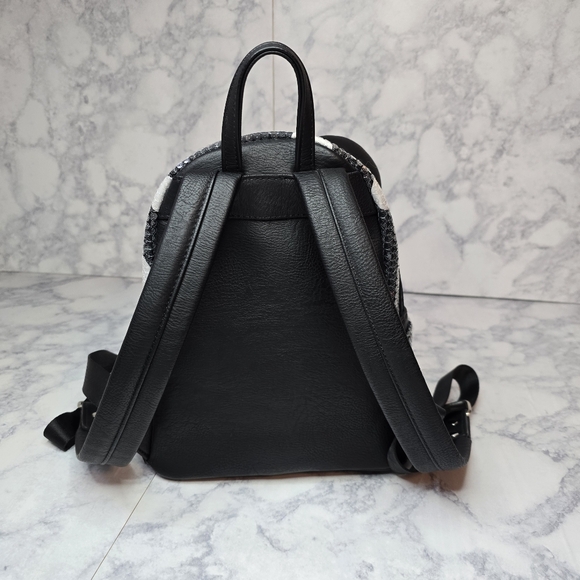 Loungefly Disney Minnie Mouse Mini Backpack and Wallet Bundle Black White Red - Picture 4 of 16